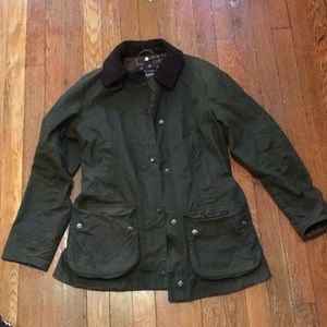 Barbour Beadnell Waxed Jacket, Olive, Size 2